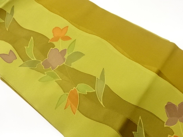 JAPANESE NAGOYA OBI / WOVEN FLOWER